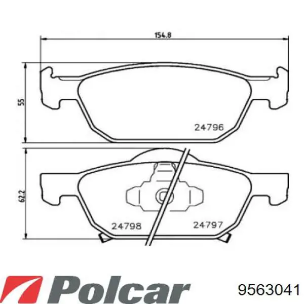 Кронштейн супорта радіатора нижнього Polcar 9563041 ціна, від 13.64 USD