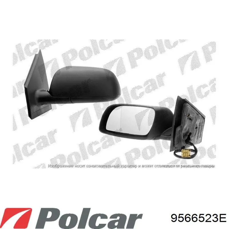 Дзеркальний елемент дзеркала заднього виду, правого Polcar 9566555M