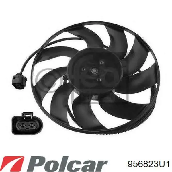 956823U1 Polcar електровентилятор охолодження в зборі (двигун + крильчатка)