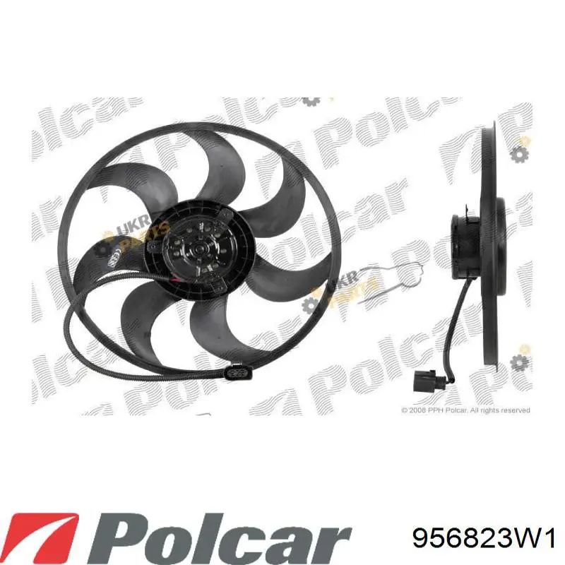 956823W1 Polcar електровентилятор охолодження в зборі (двигун + крильчатка)