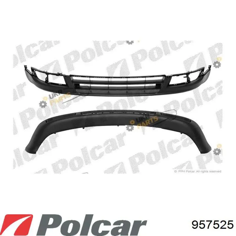 Спойлер переднього бампера 957525 Polcar