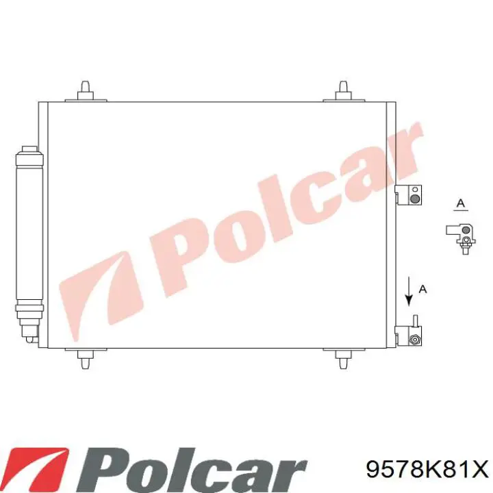9578K81X Polcar радіатор кондиціонера