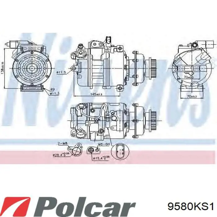 9580KS1 Polcar компресор кондиціонера