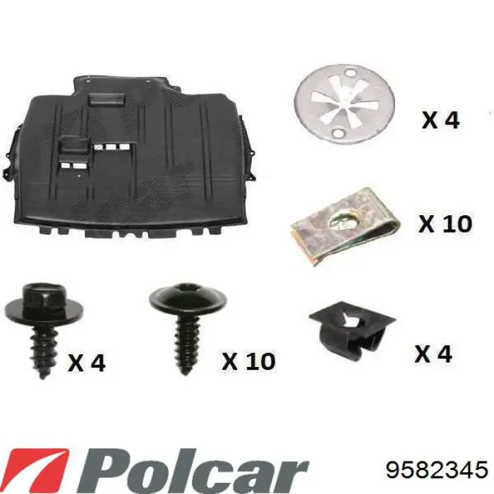 Купити 9582345 Polcar Захист двигуна задній