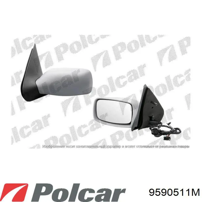 Ліве бокове дзеркало 9590511M Polcar