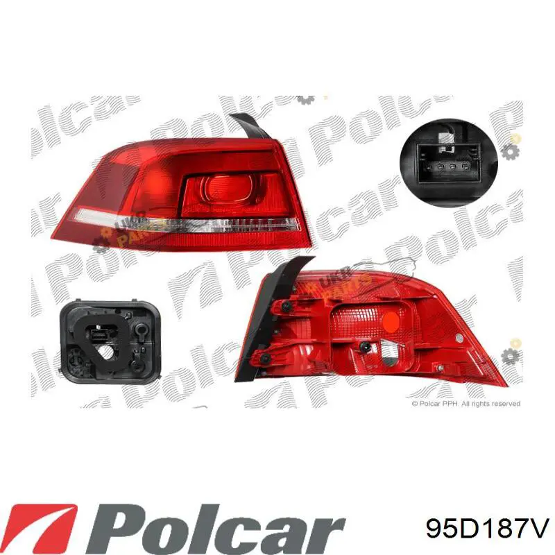 Задня ліва зовнішня фара Depo/Loro/Abakus FP7423F3E ціна, від 60.22 USD