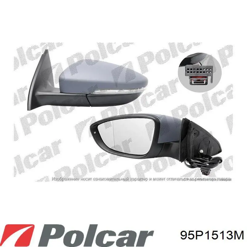 95P1513M Polcar Дзеркало заднього виду, ліве