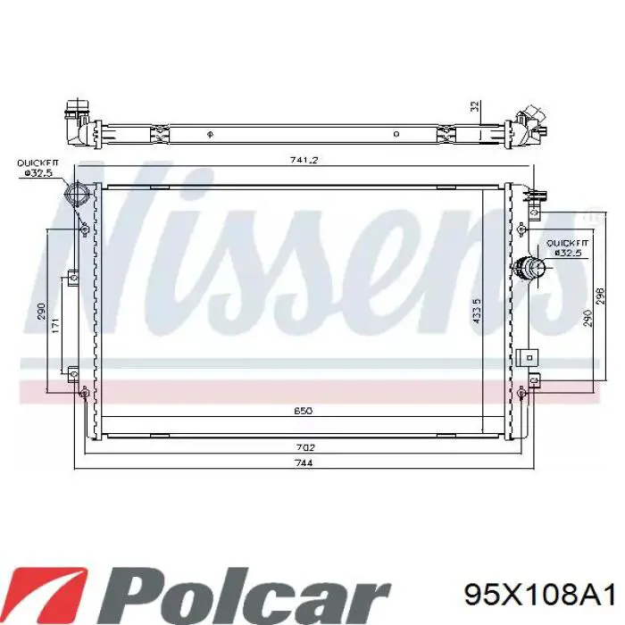 Радіатор 735617 VALEO