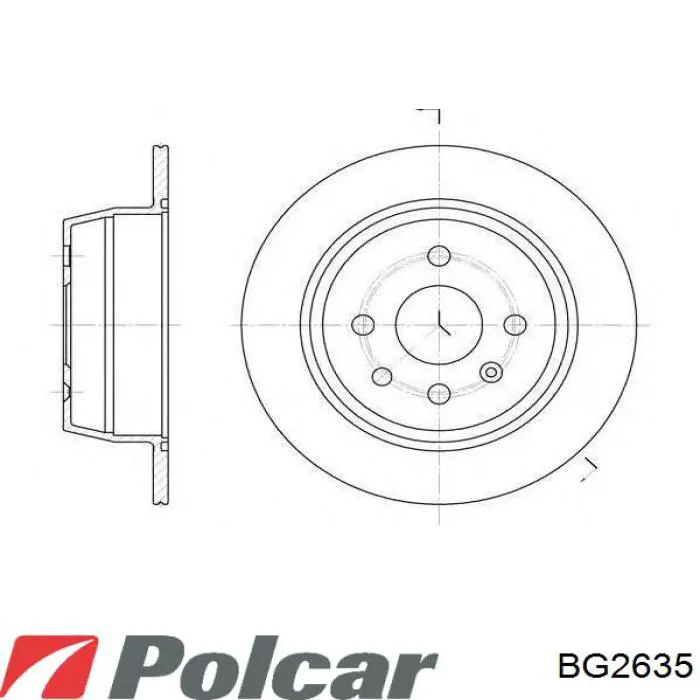 Диск гальмівний задній BG2635 Polcar