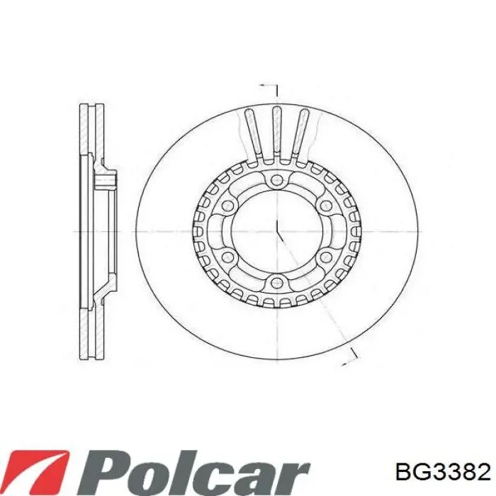 Задні дискові гальма Polcar BG3382 ціна, від 29.02 USD