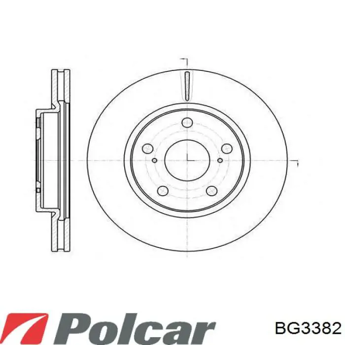 BG3382 Polcar диск гальмівний задній