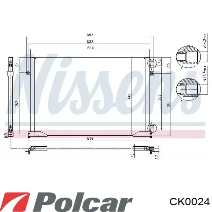 Купити CK0024 Polcar Датчик тиску кондиціонера