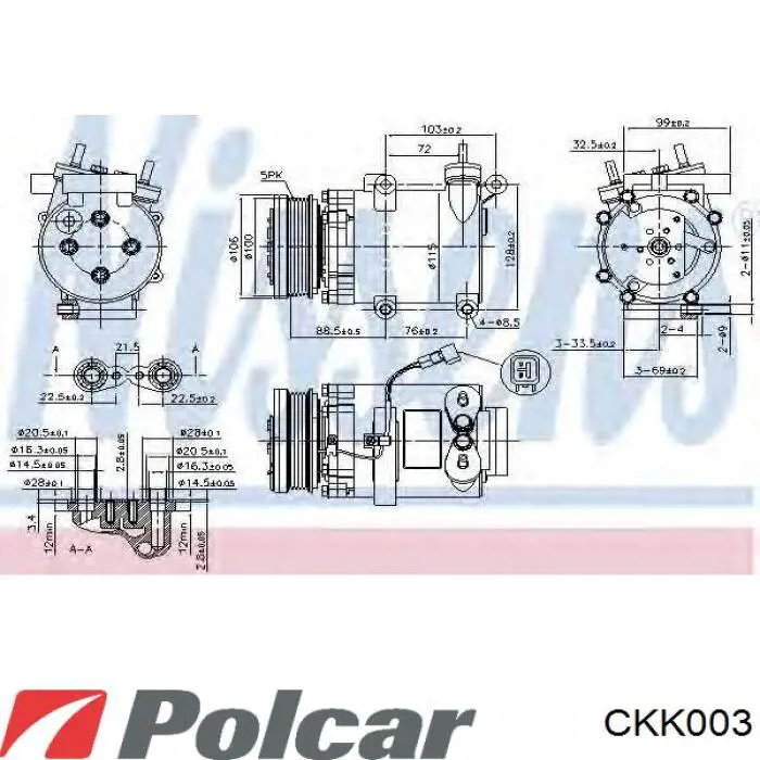 Купити CKK003 Polcar Компресор кліматичної установки