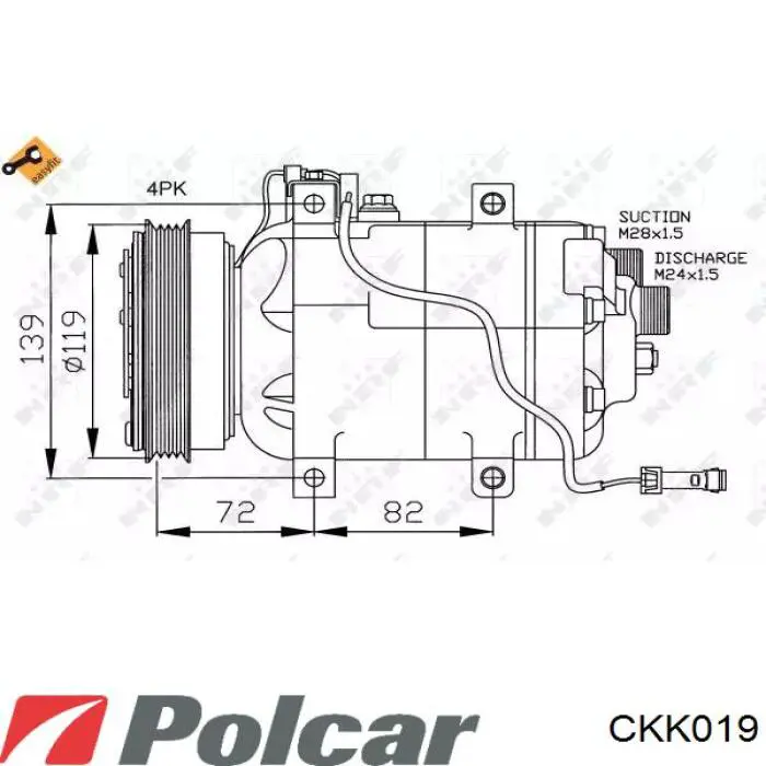 Компресор кондиціонера CKK019 Polcar