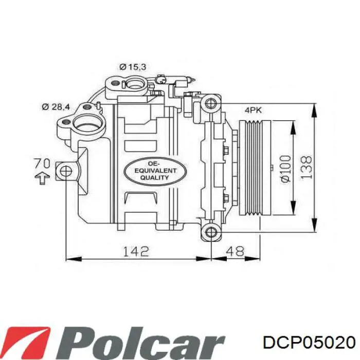 Купити DCP05020 Polcar Компресор кліматичної установки