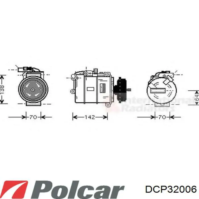 Компресор системи кондиціювання Polcar DCP32006 ціна, від 226.52 USD
