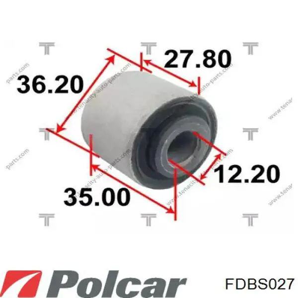 FDBS027 Polcar сайлентблок заднього нижнього важеля