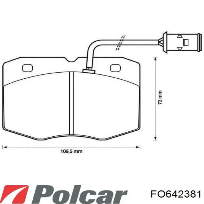 Колодки гальмівні передні, дискові FO642381 Polcar