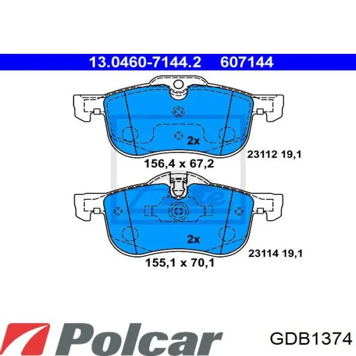 Передні тормозні колодки 986424758 Bosch