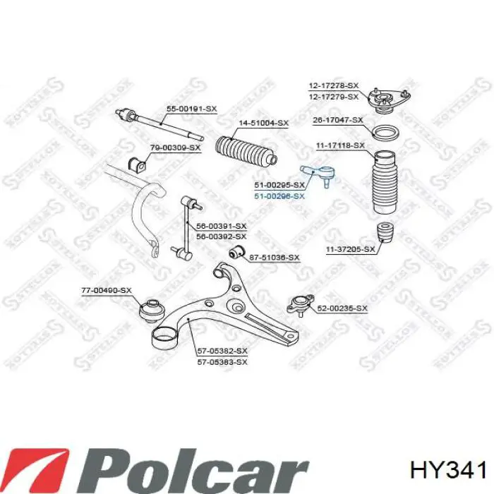 Рульовий наконечник HY341 Polcar