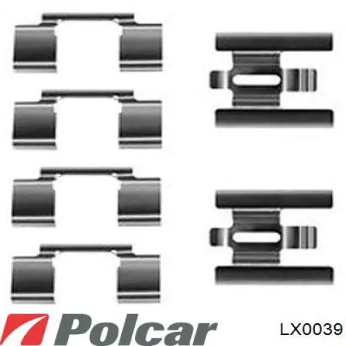 LX0039 Polcar Ремкомплект торм. колодок