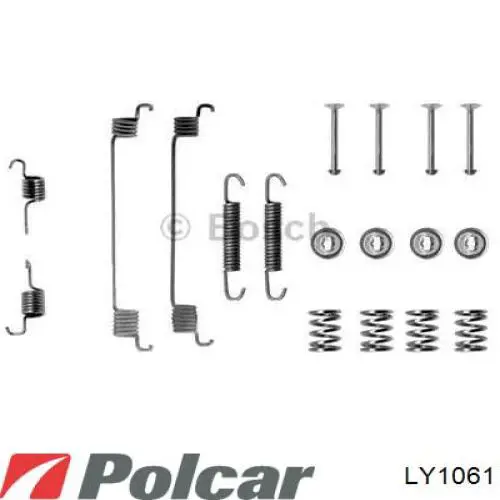 1554695 Ford Монтажний комплект задніх барабанних колодок