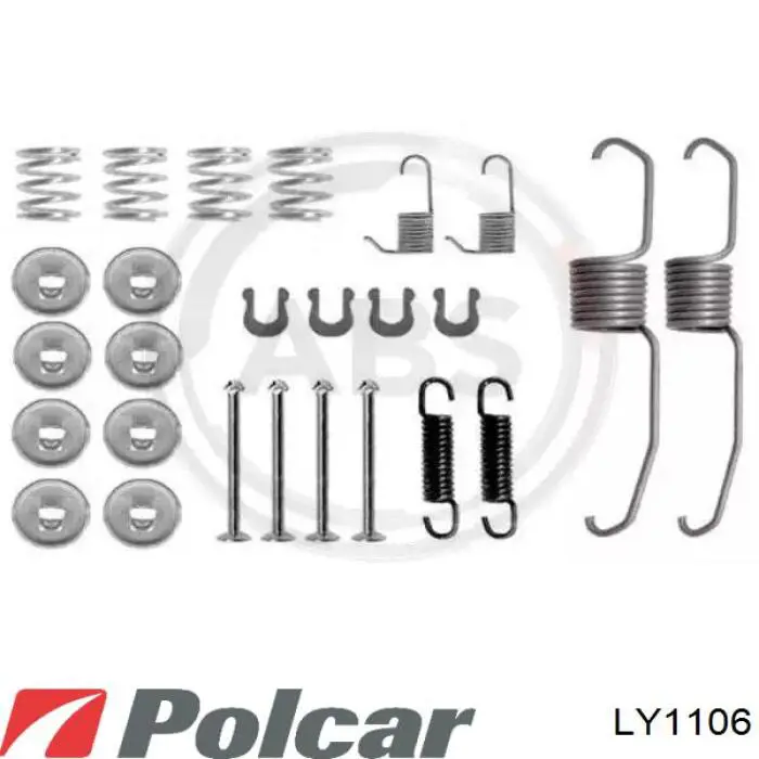 LY1106 Polcar монтажний комплект задніх барабанних колодок