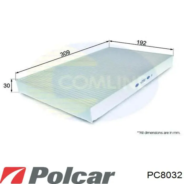 Фільтр повітряний обігрівача Polcar PC8032 ціна, від 5.33 USD