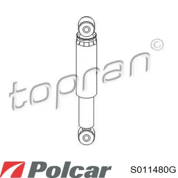 Купити S011480G Polcar Стійка амортизатора задня
