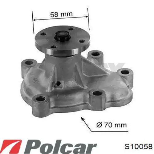 S10058 Polcar помпа водяна, (насос охолодження)