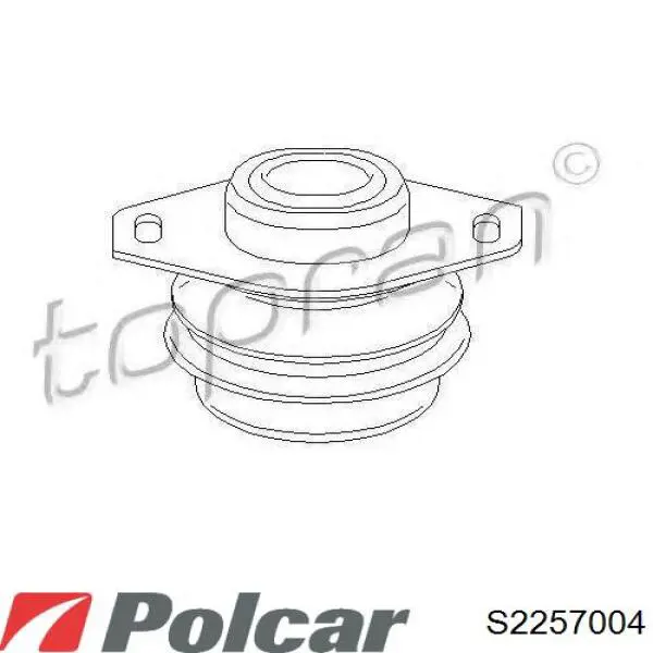 Подушка (опора) двигуна, ліва S2257004 Polcar