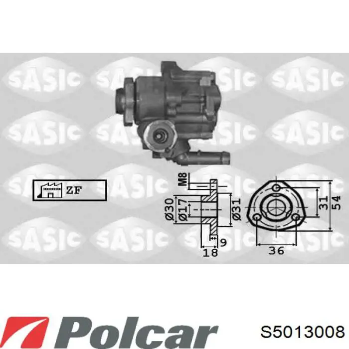 S5013008 Polcar Насос гідропідсилювача