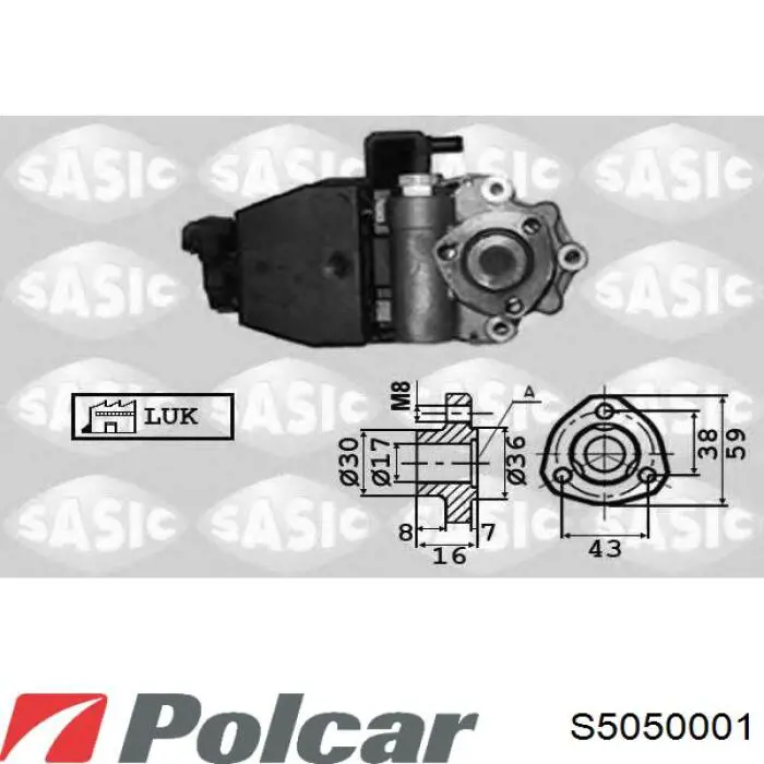 Насос ГУР S5050001 Polcar