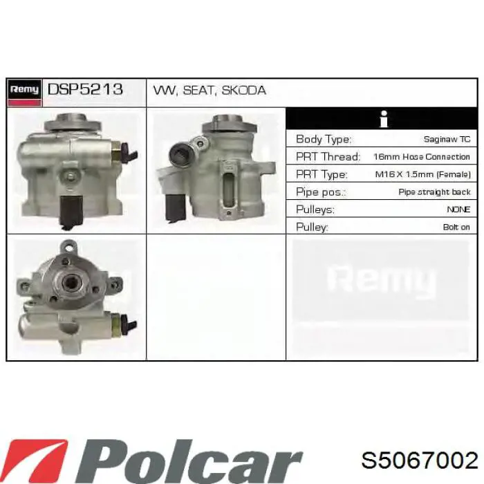 S5067002 Polcar насос гідропідсилювача керма (гпк)
