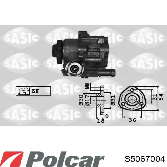S5067004 Polcar насос гідропідсилювача керма (гпк)