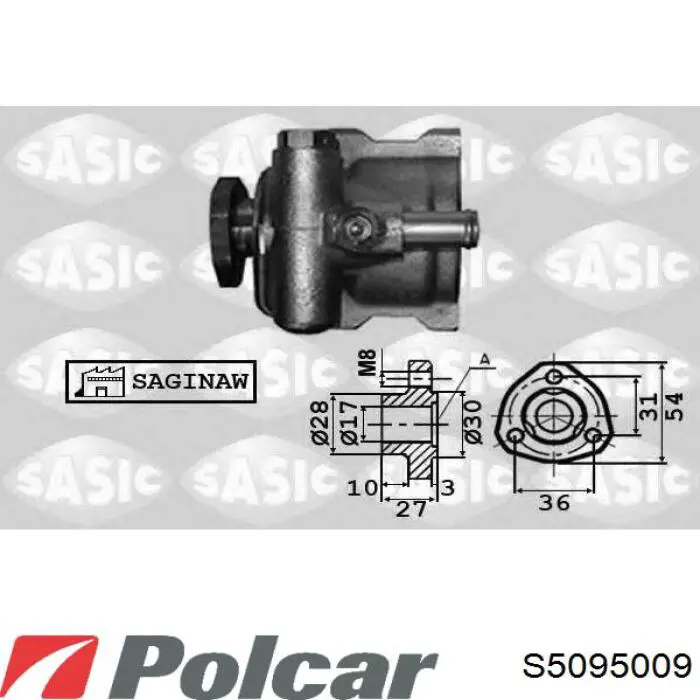 S5095009 Polcar насос гідропідсилювача керма (гпк)