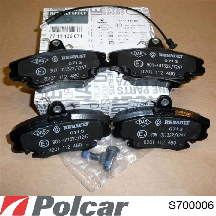 S700006 Polcar Передні гальмівні колодки