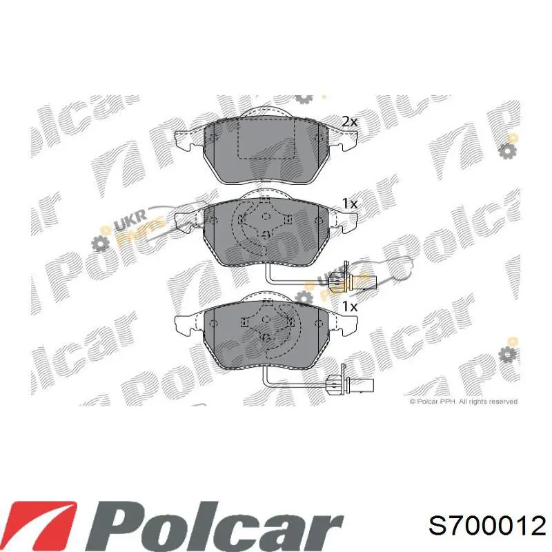 Гальмівні колодки Polcar S700012 ціна, від 22.87 USD