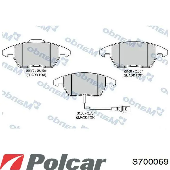 Купити S700069 Polcar Колодки гальмівні передні, дискові