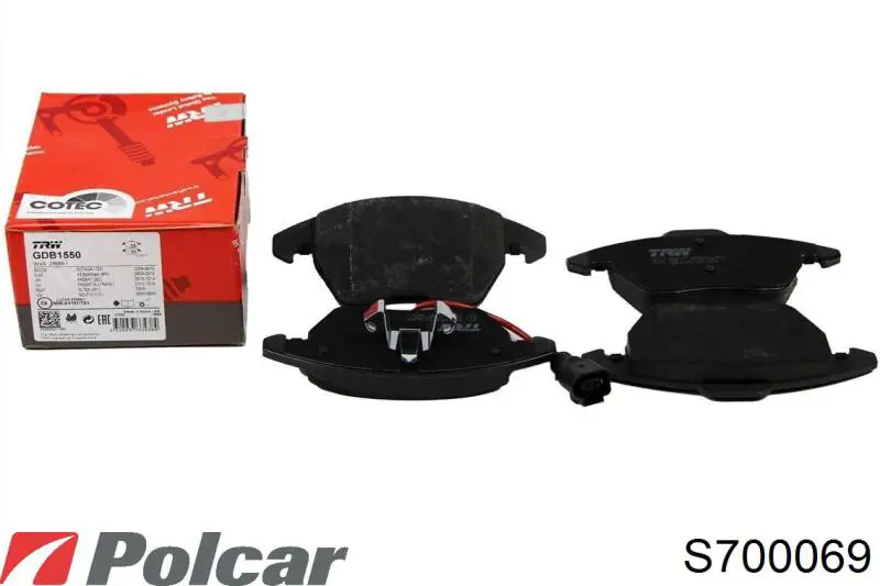 S700069 Polcar Передні гальмівні колодки