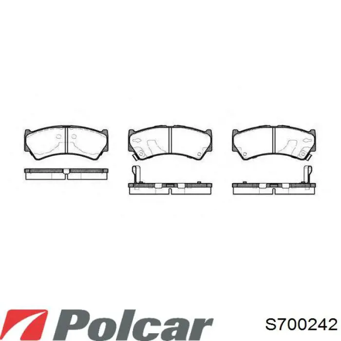 S700242 Polcar колодки гальмівні передні, дискові