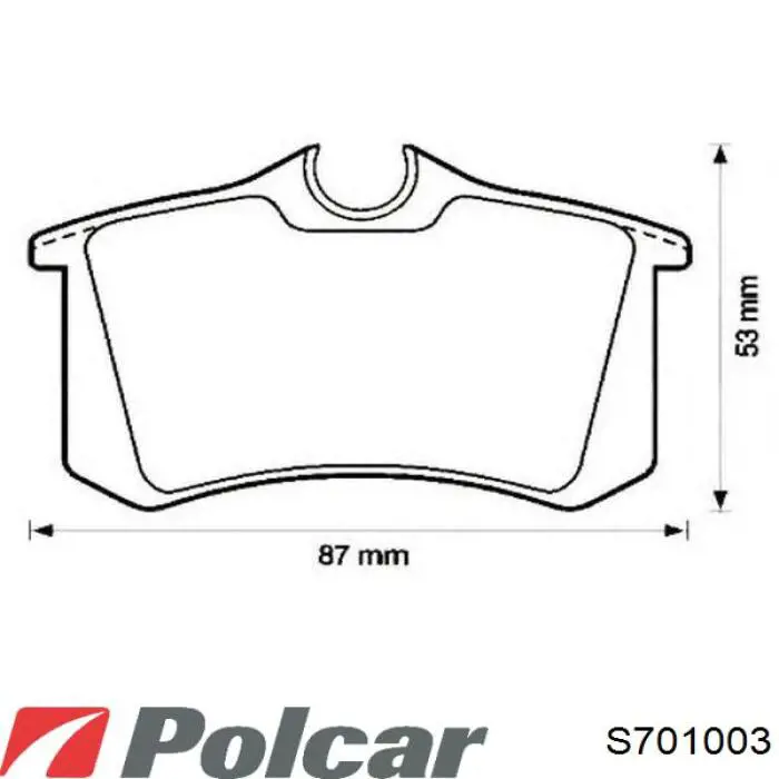 Задні гальмівні колодки Polcar S701003 ціна, від 19.60 USD