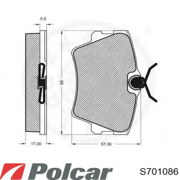 S701086 Polcar Колодки гальмівні задні, дискові