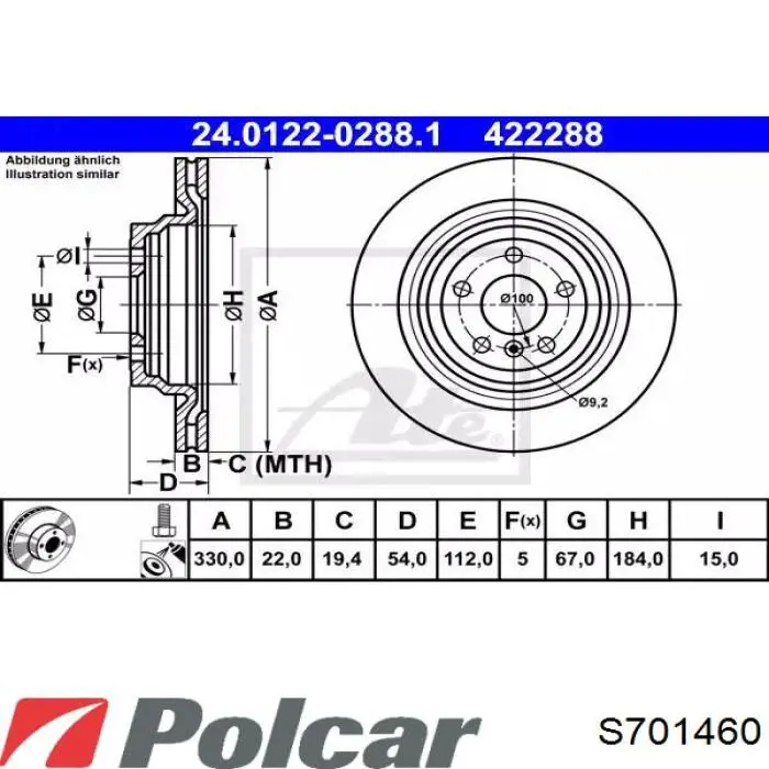 Гальмівні колодки Polcar S701460 ціна, від 17.84 USD