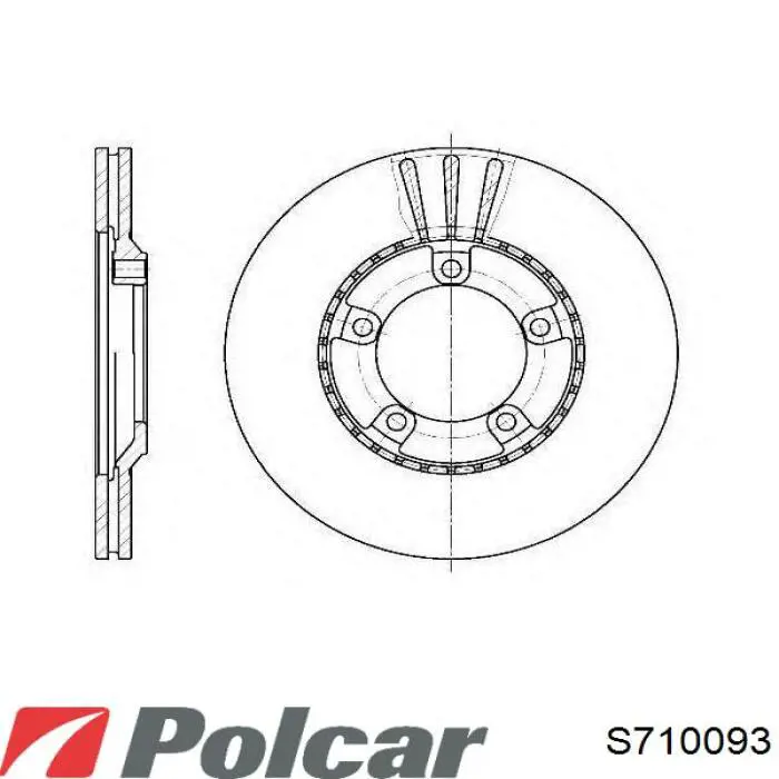 Диск гальмівний передній S710093 Polcar