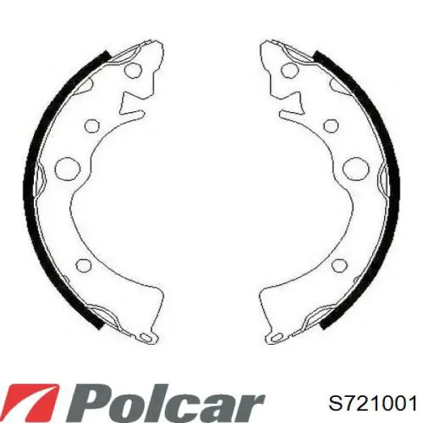 Колодки гальмові задні, барабанні Polcar S721001 ціна, від 15.13 USD
