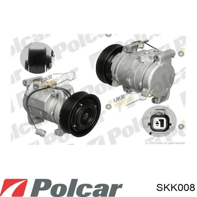 Компресор системи кондиціювання Polcar SKK008 ціна, від 185.02 USD