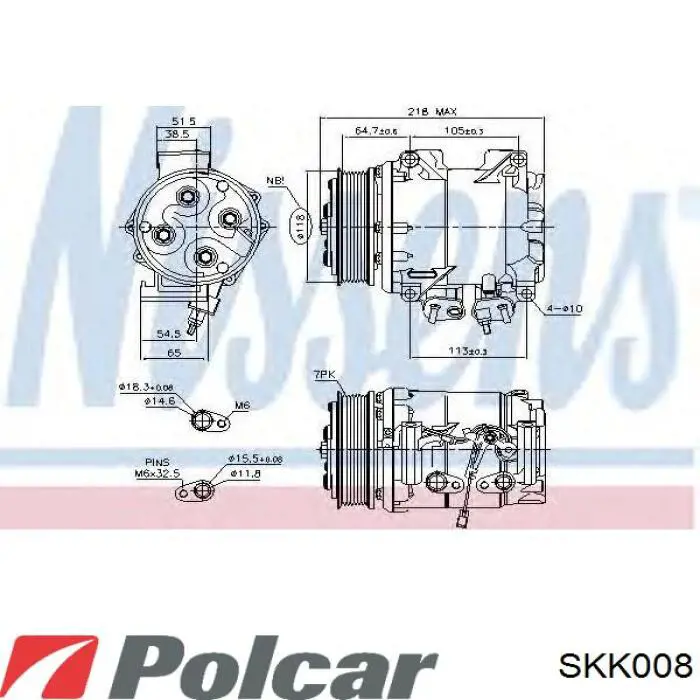 Компресор кондиціонера SKK008 Polcar