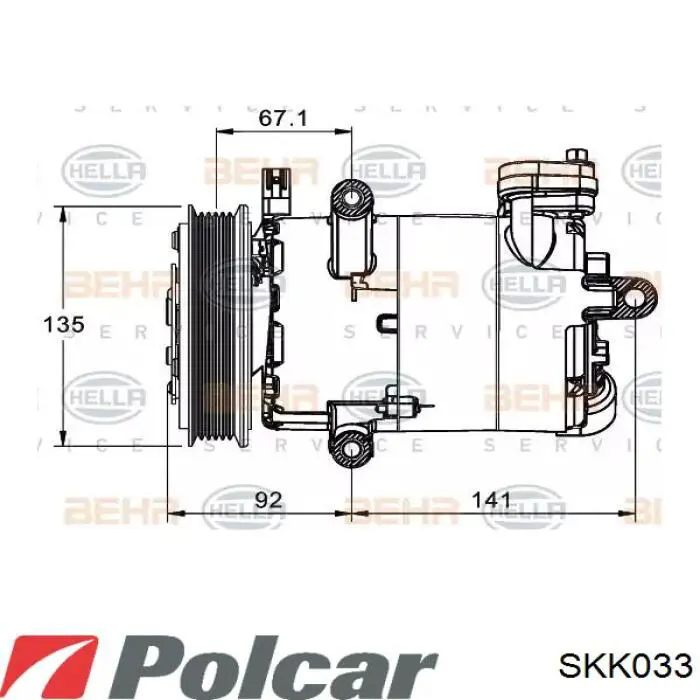 Купити SKK033 Polcar Компресор кліматичної установки