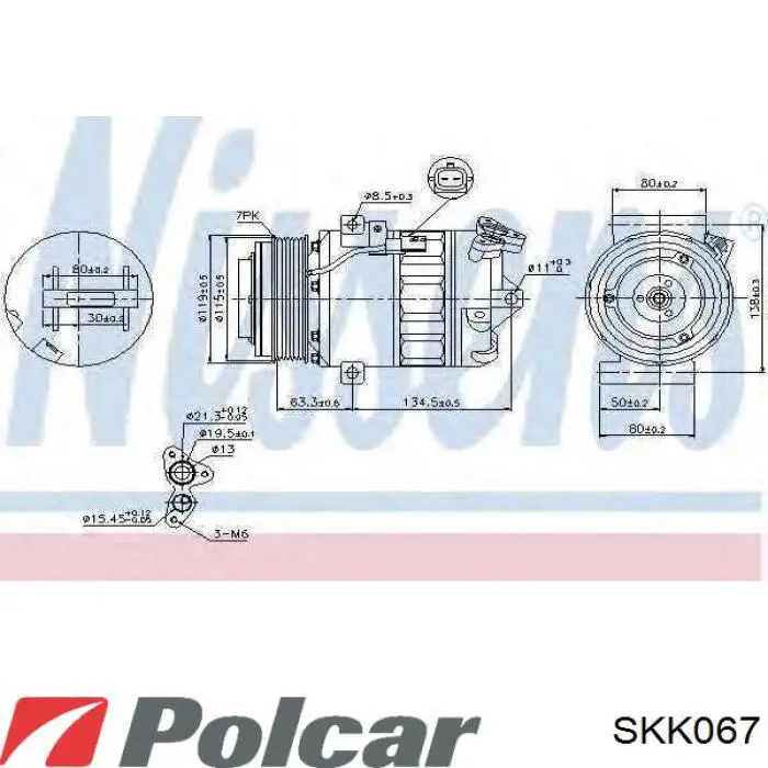 Купити SKK067 Polcar Шків компресора кондиціонера